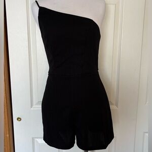 Black One-Shoulder Romper